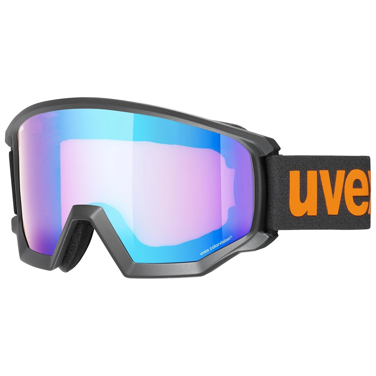 Uvex Athletic CV Skibrille Black Matt/blue-orange S2 1 Uvex Athletic CV Skibrille Black Matt/blue-orange S2