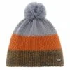 Eisbär Star Pompon MÜ RL Mütze Ockermeliert Orange
