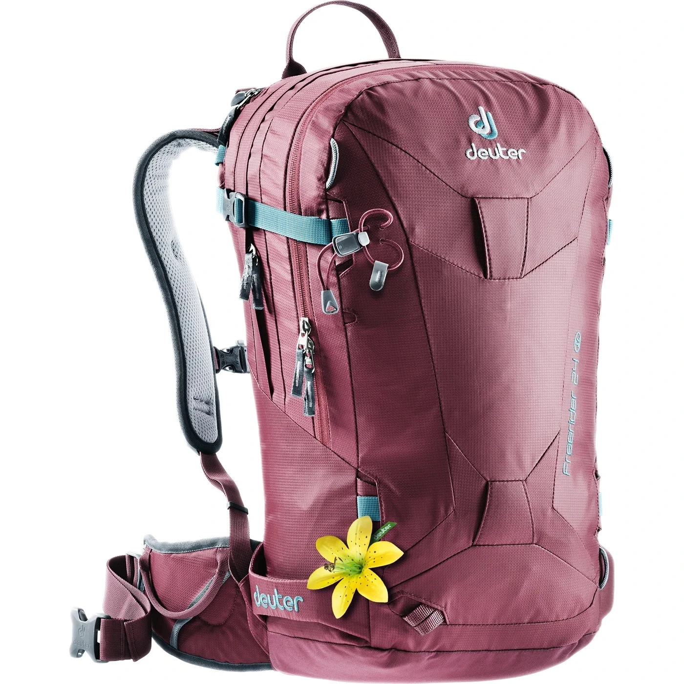Deuter Freerider 24 SL Damen Skitourenrucksack Rot 1 Deuter Freerider 24 SL Damen Skitourenrucksack Rot