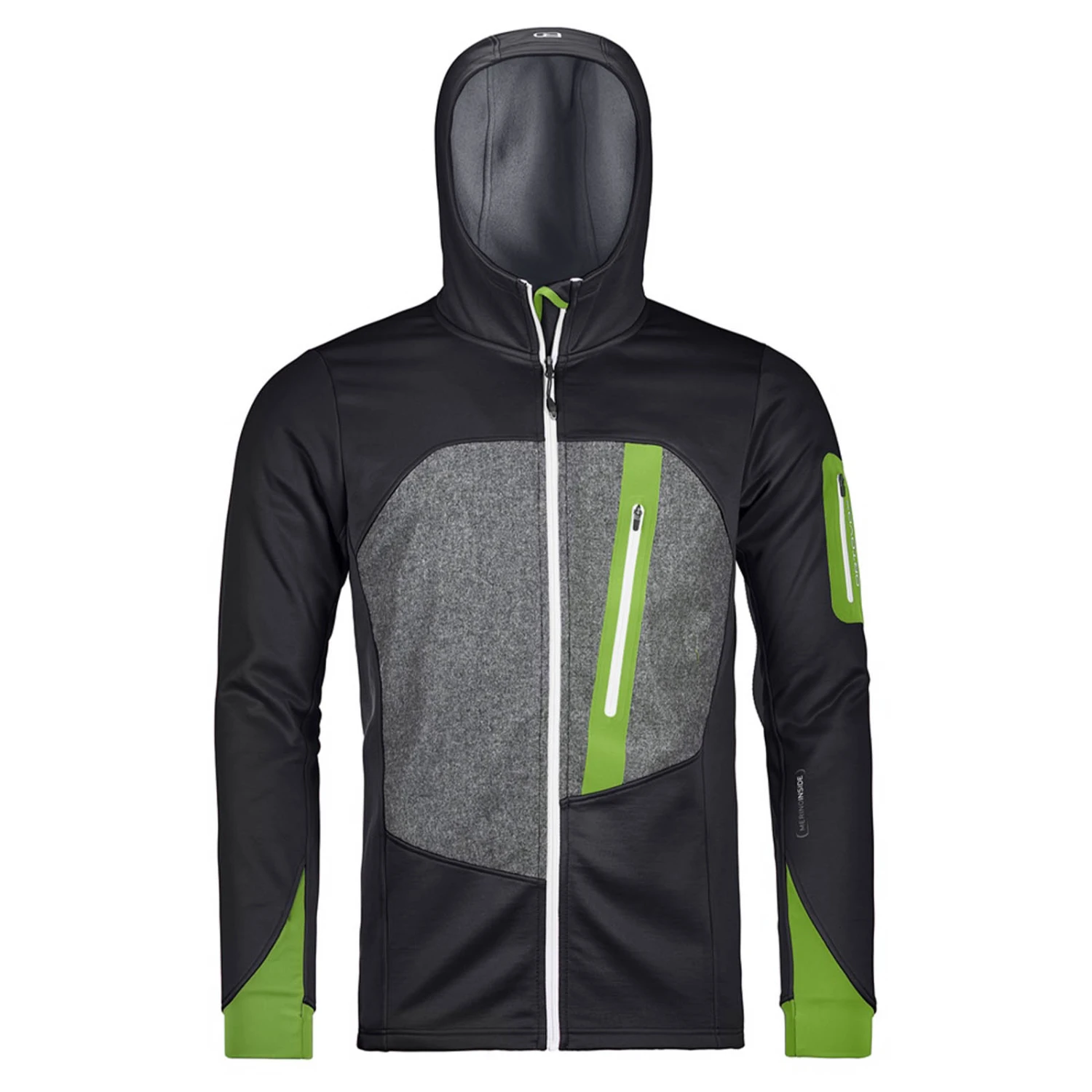 ORTOVOX Fleece Loden Hoody Herren Midlayer Schwarz 1 ORTOVOX Fleece Loden Hoody Herren Midlayer Schwarz