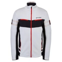 Spyder Wengen Encore Full Zip Herren Fleecejacke Weiss