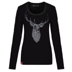 Almgwand Gumpenalm Damen Longsleeve Schwarz
