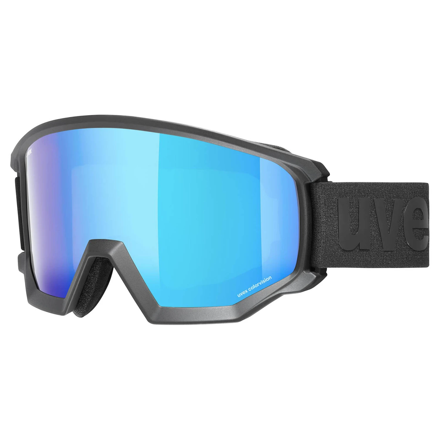 Uvex Athletic CV Skibrille Black Matt/blue-green S1 1 Uvex Athletic CV Skibrille Black Matt/blue-green S1